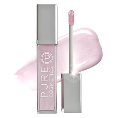 Pure Cosmetics Pure Illumination Lip Gloss - LED-lit Applicator w/Side Mirror - Non-Sticky, Moisturizing &amp; Hydrating Lip Glosses - Soothes &amp; Protects Dry Chapped Lips (Shimmer)