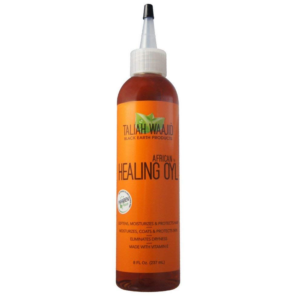 Taliah Waajid Black Earth Products African Healing Oyl | Total Body Oil | Softens, Moisturize, Coats, and Protects Hair &amp; Skin | Infused with Vitamin E, Olive Oil, and Sunflower Oil- 8oz (T128) 2-Pack