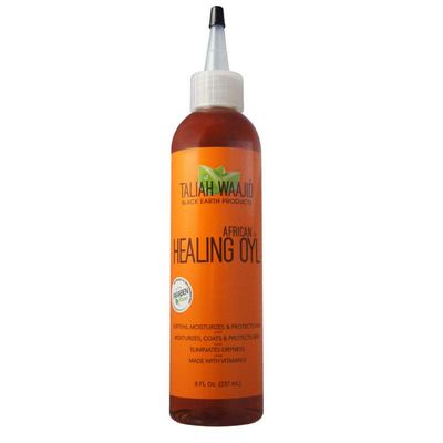 Taliah Waajid Black Earth Products African Healing Oyl | Total Body Oil | Softens, Moisturize, Coats, and Protects Hair &amp; Skin | Infused with Vitamin E, Olive Oil, and Sunflower Oil- 8oz (T128) 2-Pack