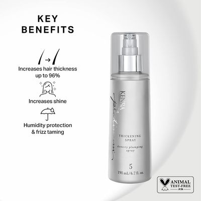 Kenra Platinum Thickening Spray 5 | Volumizing Styler | Density Plumping Spray | Increases Hair Thickness Up To 96% | Humidity Protection & Frizz Taming | All Hair Types | 6.7 fl. oz