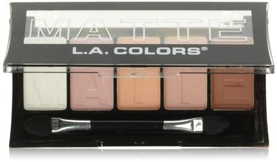 L.A. COLORS 5 Color Matte Eyeshadow Palette, Pink Chiffon CEM476