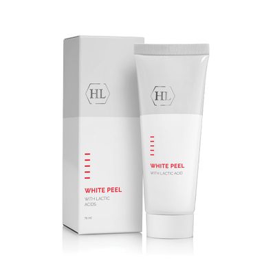 HL Holy Land Cosmetics White Peel with Lactic Acid. Lactolan Gentle Peeling Removes Dead Skin Cells for Fresh, Youthful Look. Adds Moisture to Dried, Damaged Skin