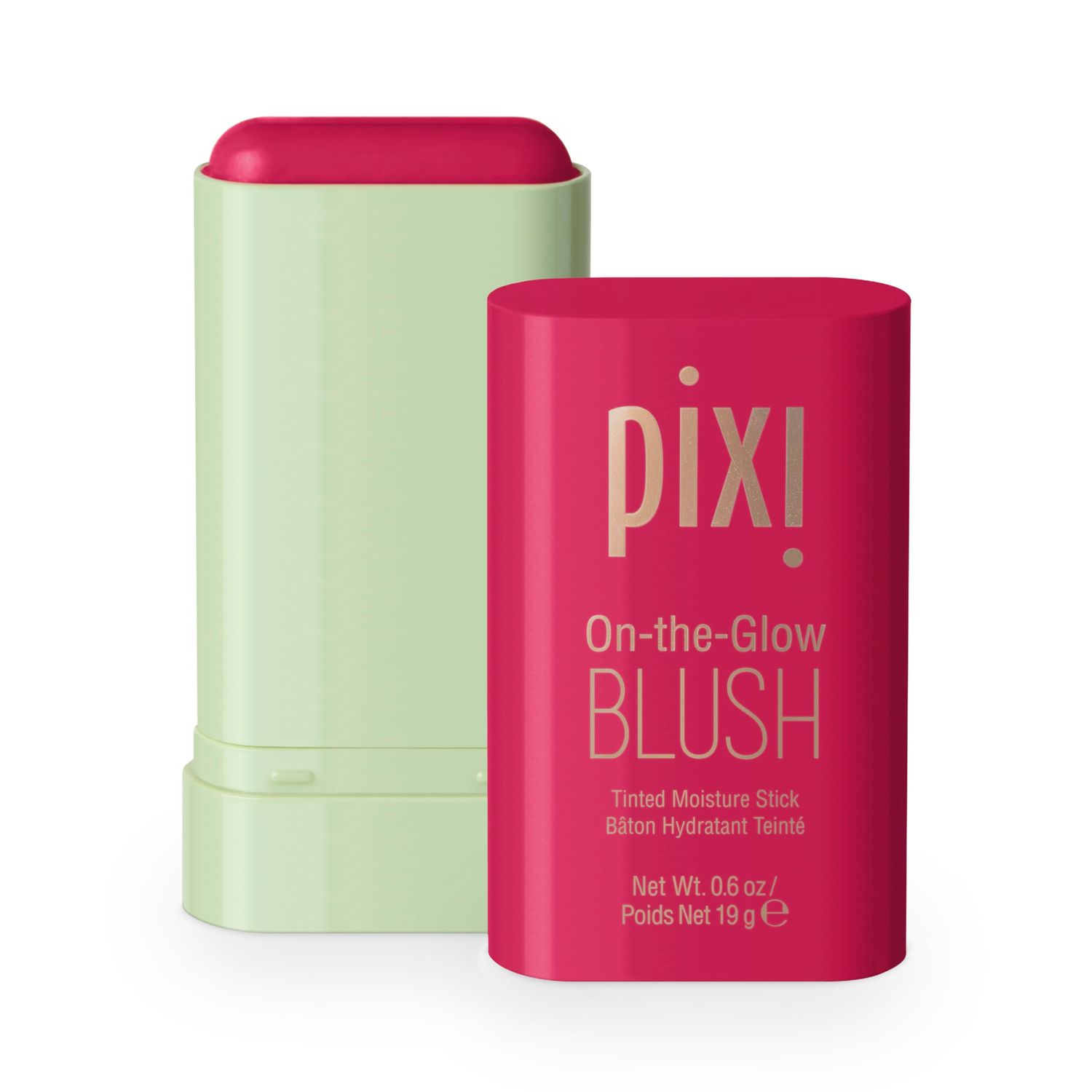 Pixi On-the-Glow Blush - Ruby, Hydrating Tinted Moisture Blush Stick with Ginseng, Aloe Vera &amp; Fruit Extracts, For Cheeks &amp; Lips, 19g / 0.6oz, Paraben-Free