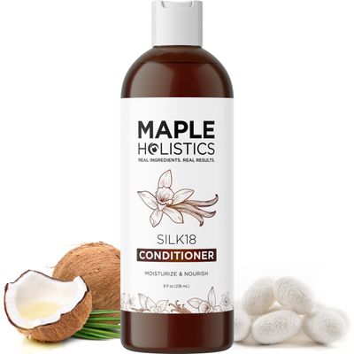 Hair Conditioner for Damaged Dry Hair - Silk Protein Conditioner for Dry Hair Frizz Control &amp; Shine - Hydrating Conditioner for Curly Hair with Argan Oil and Hair Moisturizer for Dry Hair Care