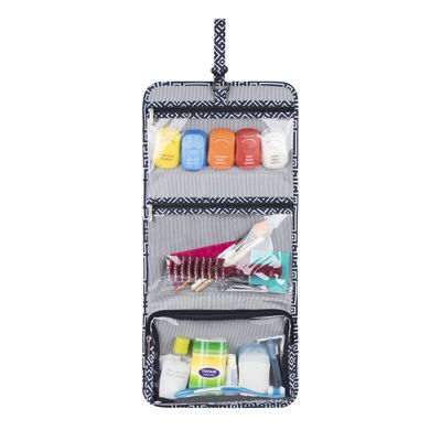 Travelon Boho Hanging Toiletry Kit, Black, One Size
