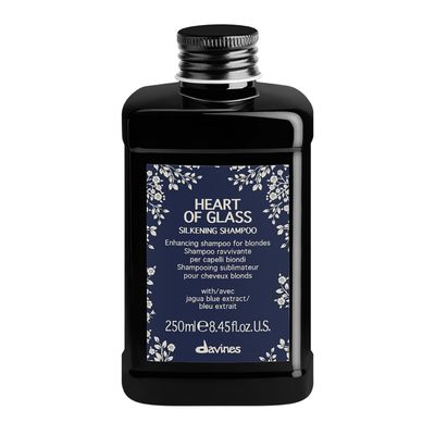 Davines Heart of Glass Silkening Shampoo for Blonde Care, 8.45 fl. oz. (Pack of 1), Black