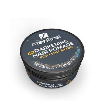 MENFIRST - Men&#39;s Hair and Beard Pomade - Instant Gray Coverage Styling Paste that Instantly Darkens White Hair - Light Brown to Blonde - 1 Pack