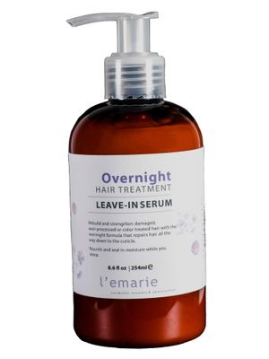 L&#39;emarie Overnight Repair Hair Treatment Leave-in Serum For Damaged, Over-processed &amp; Color Treated Hair 8.6 Ounce