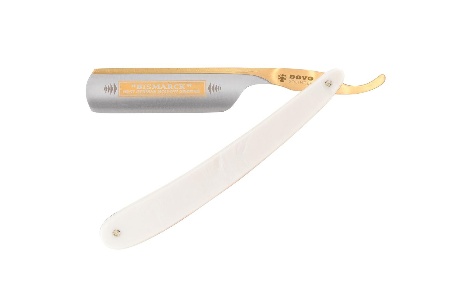 DOVO Bismarck Straight Razor Pearl Acrylic 6/8&#39;&#39;