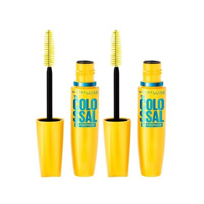 Maybelline Volum&#39; Express The Colossal Waterproof Mascara Makeup, Volumizing No Clump Mascara, Glam Black, 0.31 Fl Oz (Pack of 2)