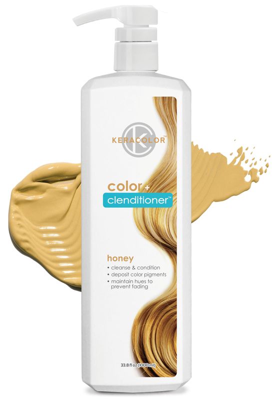Keracolor Clenditioner HONEY Hair Dye - Semi Permanent Hair Color Depositing Conditioner, Cruelty-free, 33.8 Fl Oz