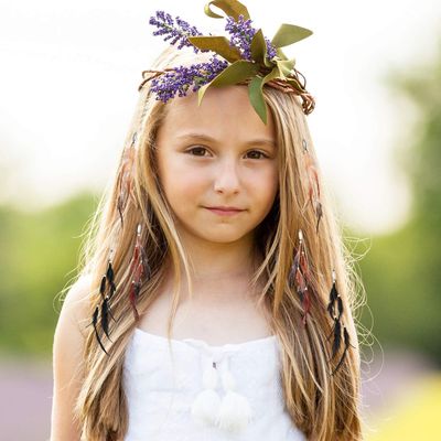 RONRONS 6 Pack Handmade Boho Hippie Hair Extensions with Feather Clip Comb Headdress DIY Accessories for Women (Brown, Black, Khaki)