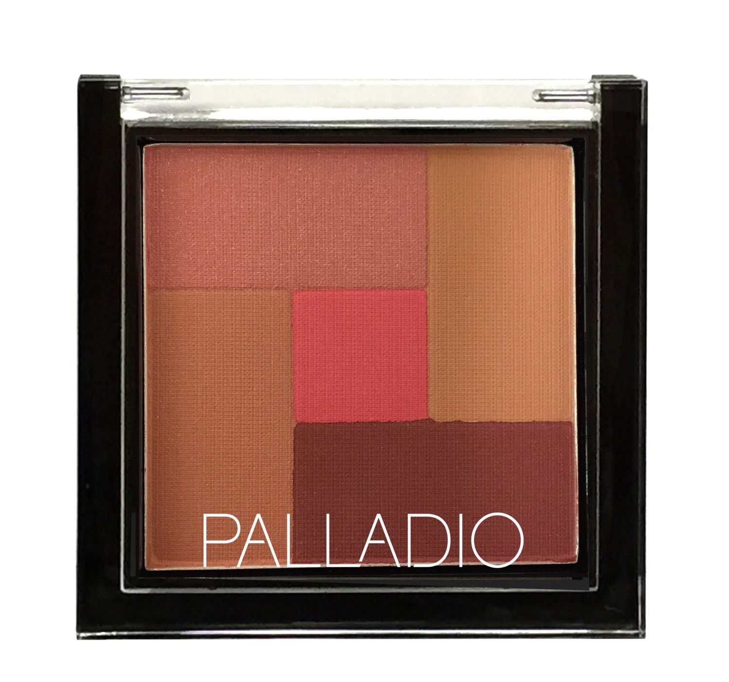 Palladio 2-In-1 Mosaic Blush and Bronzer, Silky Smooth Face Makeup Pressed Powder, Five Color Hues from Shimmering Pinks to Golden Browns, Rich Pigmented Shades, Flawless Finish, Pink Truffle, 0.3 Oz