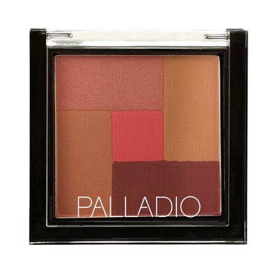 Palladio 2-In-1 Mosaic Blush and Bronzer, Silky Smooth Face Makeup Pressed Powder, Five Color Hues from Shimmering Pinks to Golden Browns, Rich Pigmented Shades, Flawless Finish, Pink Truffle, 0.3 Oz
