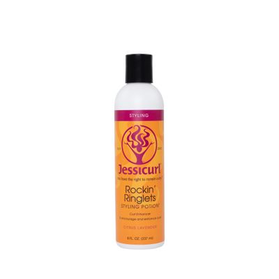 Jessicurl, Rockin&#39; Ringlets Styling Potion, Citrus Lavender, 8 Fl oz. Curl Enhancer with Flaxseed Extract, Curl Defining Styler for Curly Hair and Frizz Control