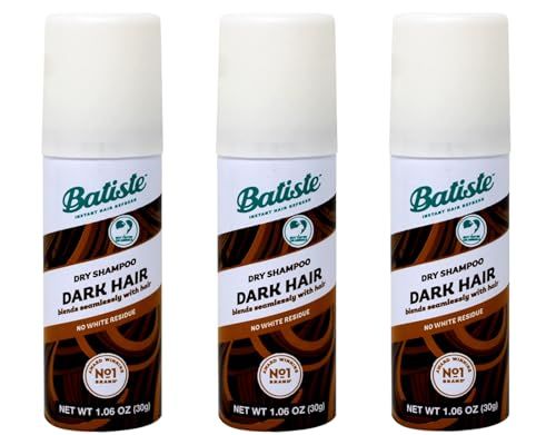 Batiste Dry Shampoo, Dark, Mini 1.6 fl. oz. (Pack of 3)