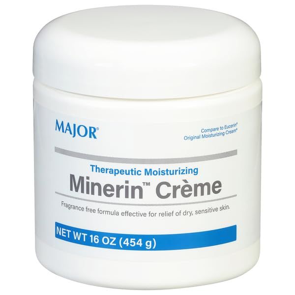 Major Therapeutic Moisturizing Minerin Crme - Body Cream Moisturizer for Dry Skin - Fragrance-Free - 16 Oz.