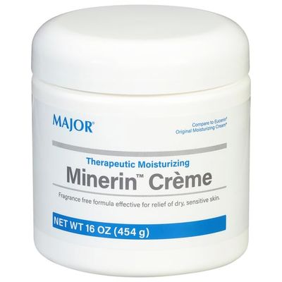 Major Therapeutic Moisturizing Minerin Crme - Body Cream Moisturizer for Dry Skin - Fragrance-Free - 16 Oz.
