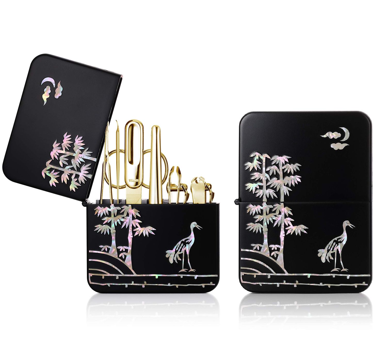 Korean Nail Clipper! Mother of Pearl World No. 1 Three Seven (777) Premium Quality Gift Travel Manicure Grooming Kit Nail Clipper Set (4112), MADE IN KOREA, SINCE 1975