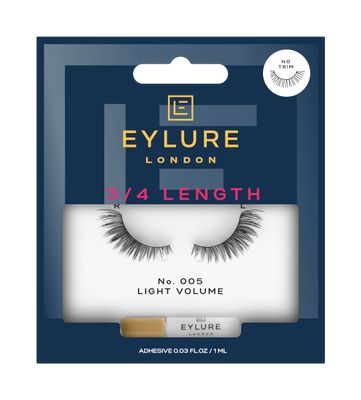 Eylure Volume Accent No. 005 Reusable Eyelashes, Adhesive Included, 1 Pair
