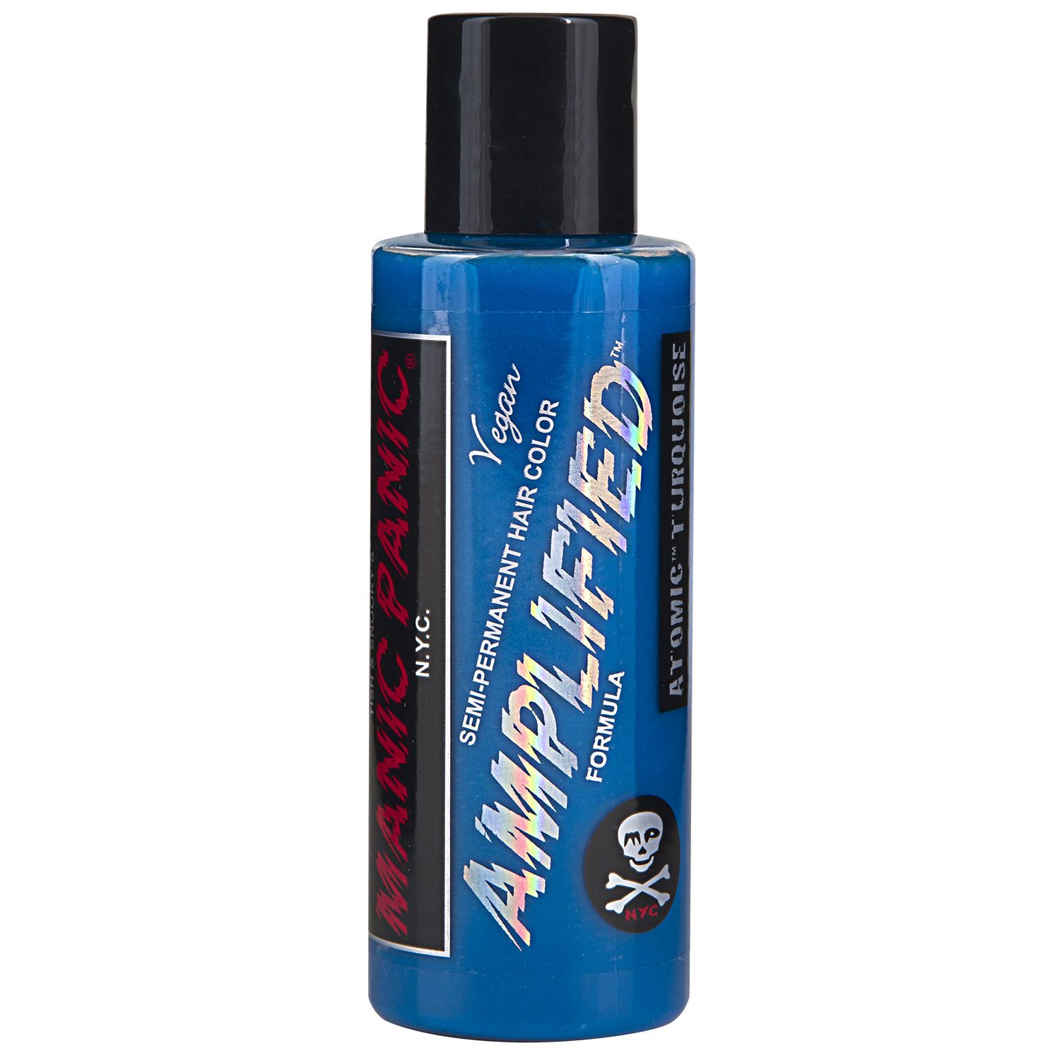 MANIC PANIC Atomic Turquoise Hair Color - Amplified - Semi Permanent Hair Dye - Bright Aqua Blue with Green Undertones - Vegan, PPD &amp; Ammonia-Free - For Coloring Hair on Women &amp; Men