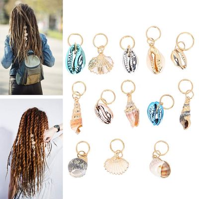 Hair Jewelry for Braids, Hair , Hair Rings, Hair Loop Clips Jewelry Dreadlocks Hair Braid Rings Dreadlocks Ring Shell Hair Ring Hair Decoration Accessories Suitable for Crochet