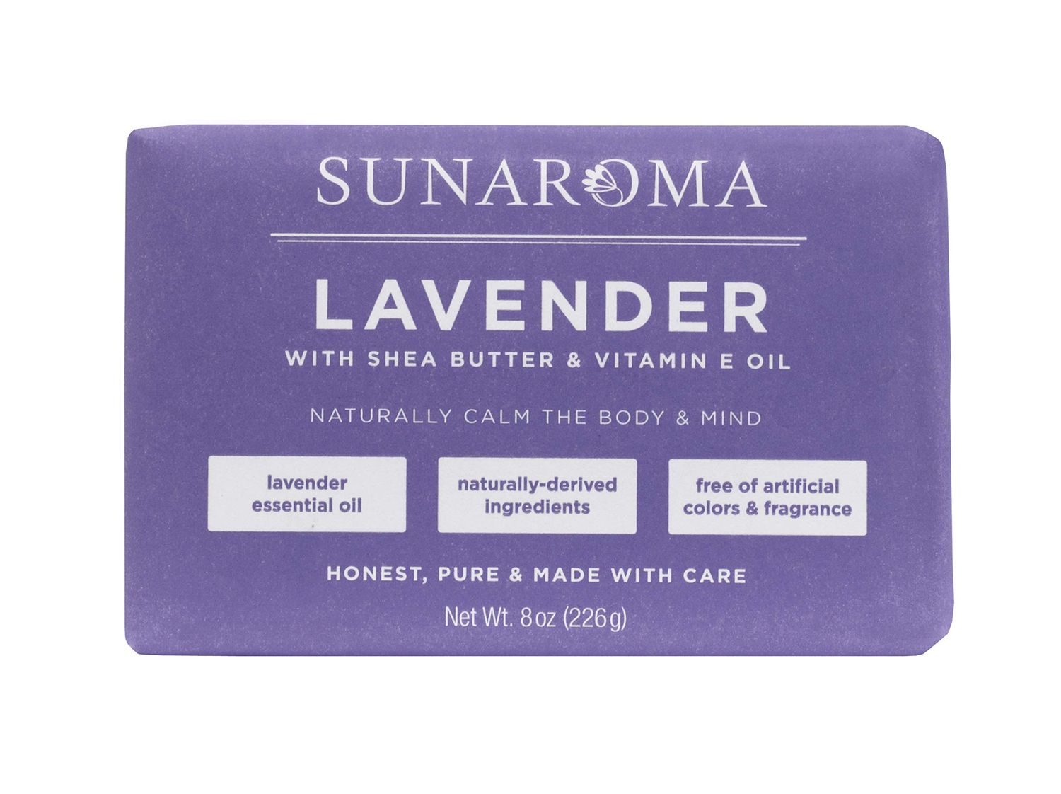 Sunaroma Lavender W/Shea Butter &amp; Vitamin E Oil Soap (Pack of 1)