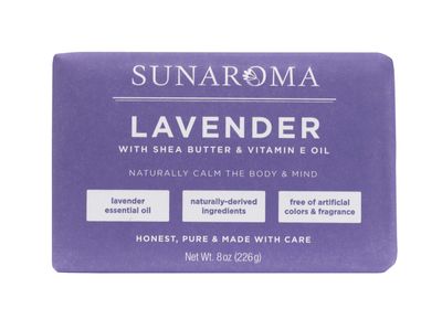 Sunaroma Lavender W/Shea Butter &amp; Vitamin E Oil Soap (Pack of 1)