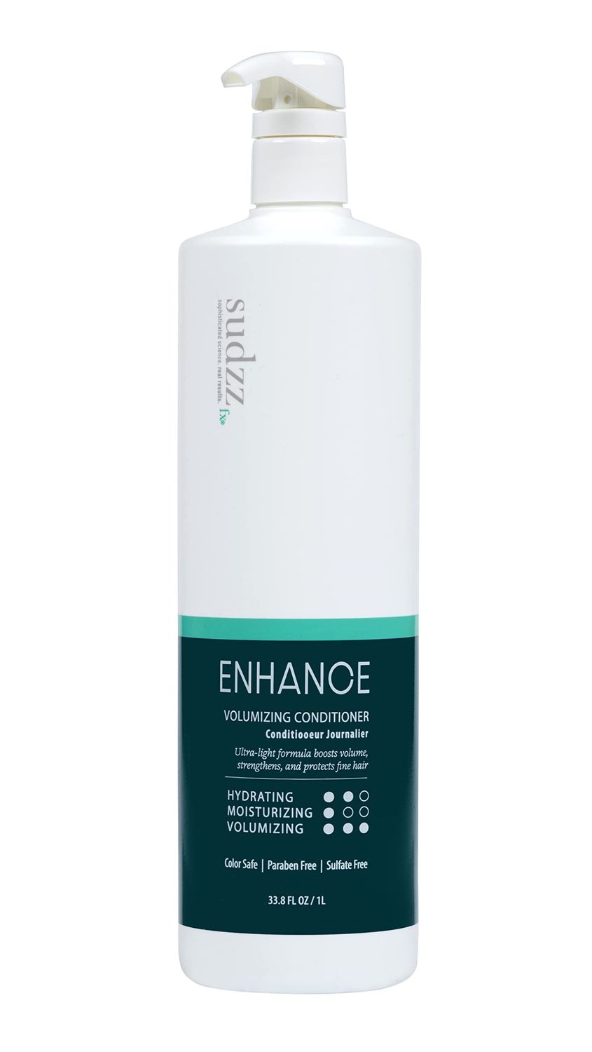 SUDZZFX Enhance Daily Conditioner - Detangle Hair Conditioner - All Hair Types - Dry Conditioner - Conditioner for Men &amp; Women for Hair Care - Curly Hair - Sulfate Free, 33.8 Fl Oz