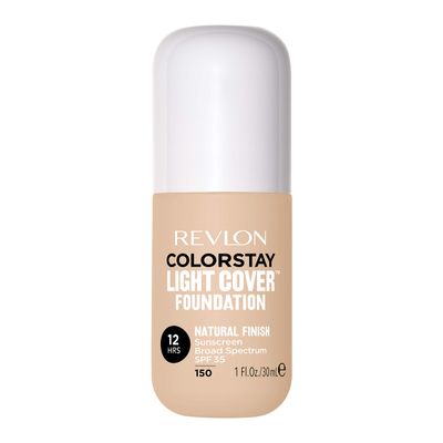 Revlon ColorStay Light Cover Liquid Foundation, Hydrating Longwear Weightless Makeup with SPF 35, Light-Medium Coverage for Blemish, Dark Spots &amp; Uneven Skin Texture, 150 Buff, 1 fl. Oz