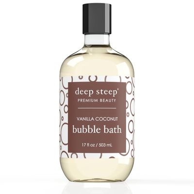Deep Steep Bubble Bath, 17oz (Vanilla Coconut)