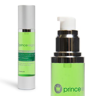 Princereigns Ingrown Hair Serum - Organic Razor Bump &amp; Redness Solution for Men &amp; Women, Ideal for Face, Bikini, Legs, Underarm, Prevents Future Ingrown Hairs, No Alcohol or Oils - 2 Fl. Oz