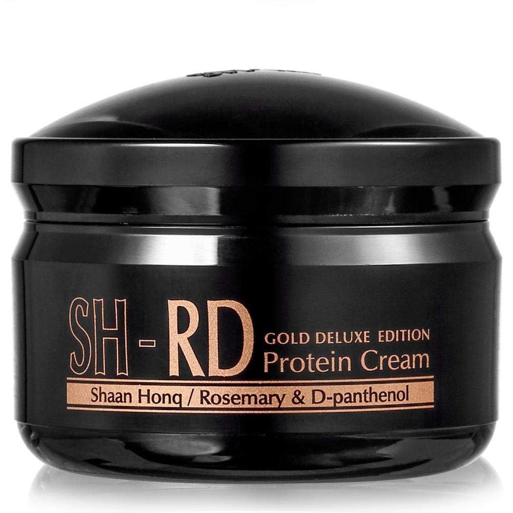 SH-RD Protein Cream Gold Deluxe Edition | Deep Conditioner for Dry Damaged Hair | Leave-In Hair Protein w/Rosemary &amp; Gold Leaf | Repair Split Ends, Promote Shine - 2.71oz/80ml