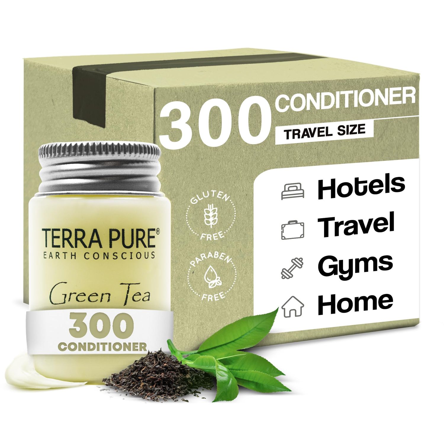 Terra Pure Conditioner, Travel Size Hotel Amenities, 1 oz (Case of 300)