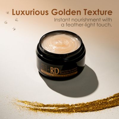 SH-RD Protein Cream Gold Deluxe Edition | Deep Conditioner for Dry Damaged Hair | Leave-In Hair Protein w/Rosemary &amp; Gold Leaf | Repair Split Ends, Promote Shine - 2.71oz/80ml