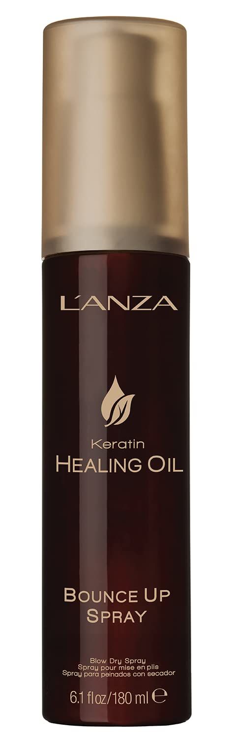 L&#39;ANZA Keratin Healing Oil Bounce Up Hair Spray, Boosts Volume and Shine, With a Weightless Formula, For an Extra Push of Plump, Body &amp; Bounce (6.1 Fl Oz)