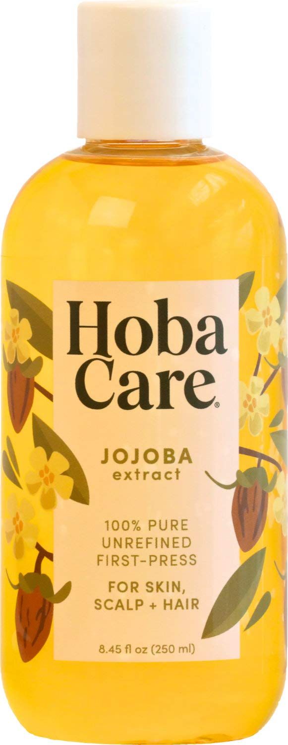 HobaCare Jojoba Oil - 100% Pure, Unrefined Jojoba Oil for Skin &amp; Nails - Moisturizing Body Oil &amp; Face Moisturizer for Dry Skin - Natural Jojoba Oil for Hair &amp; Beard Care (8.45 fl oz)
