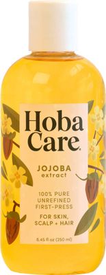 HobaCare Jojoba Oil - 100% Pure, Unrefined Jojoba Oil for Skin &amp; Nails - Moisturizing Body Oil &amp; Face Moisturizer for Dry Skin - Natural Jojoba Oil for Hair &amp; Beard Care (8.45 fl oz)