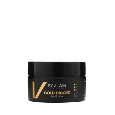 By Vilain Gold Digger Hair Wax - Super Strong Hold Matte Finish Clean Cut Look Long Lasting Hair Pomade Easy to Style for Fullness &amp; Texture Smoothing &amp; Slick Hair Molding Wax Paste Gel for Men 15ml