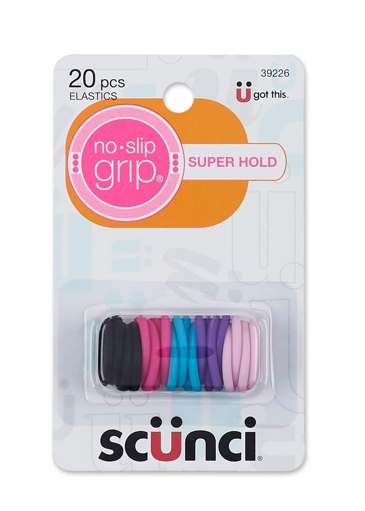 Scunci No-Slip Grip Gel Evolution Mini Ponytailers, 20-Pieces per pack (1-Pack)