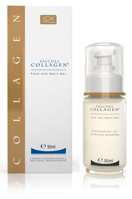 SALCOLL COLLAGEN Anti-Aging Face &amp; Neck Gel - Marine Collagen Moisturizer, Reduces Wrinkles, Fine Lines, Acne Scarring, Repairs Damaged Facial Skin - 50 ml