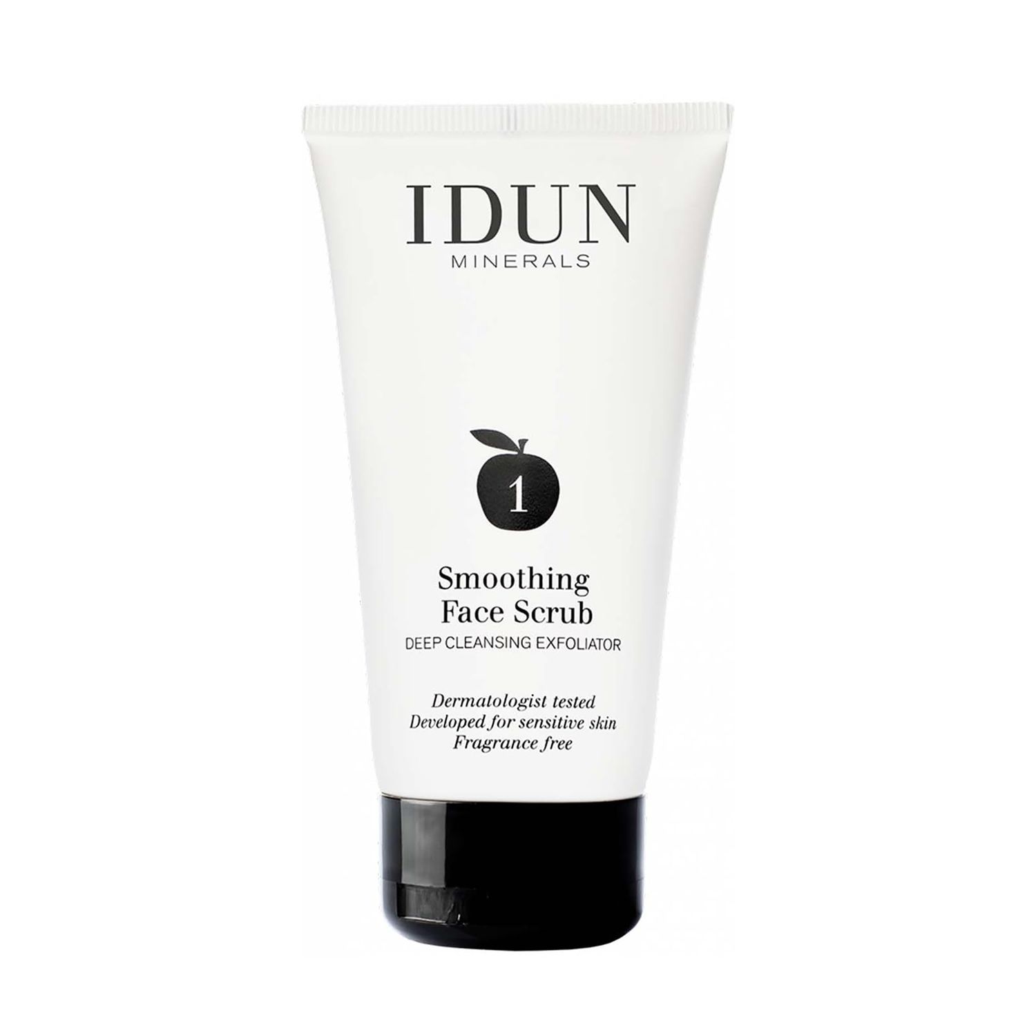 Idun Minerals Smoothing Face Scrub - For Renewed, Deeply Cleansed And Brighter Skin - Soft Creamy Texture - Soften The Skin - Removes Dead Skin Cells - Removes Impurities From The Skin - 2.53 Oz