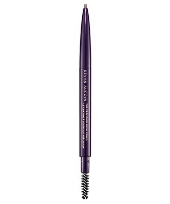 Kevyn Aucoin The Precision Brow Pencil, Brunette: Ultra slim, thin and strong. Retractable plus spoolie brush. Pro makeup artist go to. Sculpt, define and shape eyebrows. Stay put, smudge-proof.