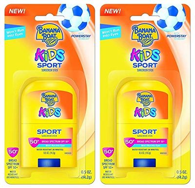 Banana Boat Spf#50+ Kids Sport Stick 0.5 Ounce (14ml) (2 Pack)