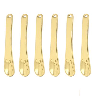 Honbay 6PCS Mini Zinc Alloy Makeup Spatula Cosmetic Facial Cream Spoon Beauty Scoop for Mixing Makeup