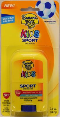 Banana Boat Spf#50+ Kids Sport Stick 0.5 Ounce (14ml) (2 Pack)