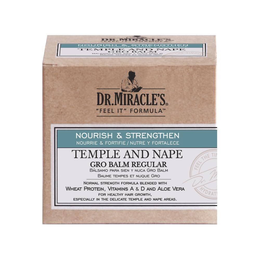 Dr. Miracle&#39;s Temple and Nape Gro Balm, 4 oz (Bundle of 3)