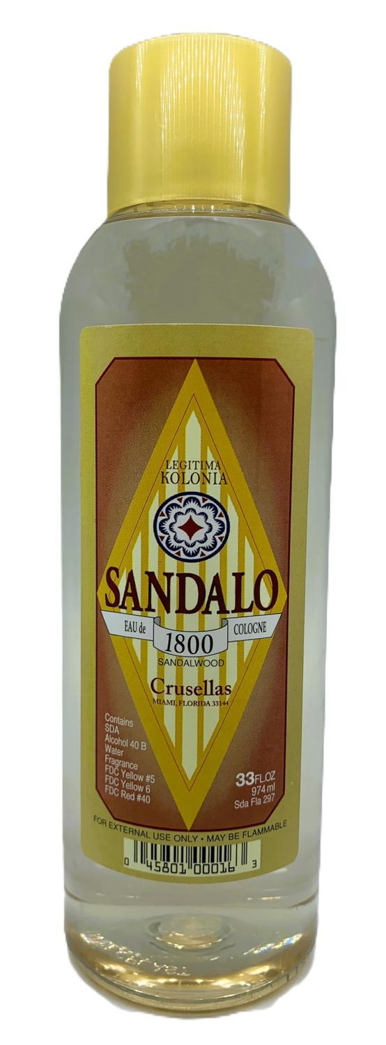 Crusellas Legitima Kolonia 1800 Sandalo (Sandalwood) Splash Cologne 33 Fl. Oz.