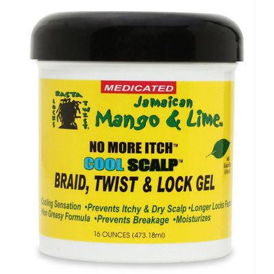 Jamaican Mango &amp; Lime] NO MORE ITCH COOL SCALP BRAID, TWIST &amp; LOCK GEL 16OZ