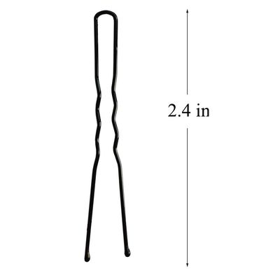 Leline's Black Hair Pins 50 Pieces, U Shaped Pins, Bun Hair Pin Kit for Women Girls, 2.4 inches
